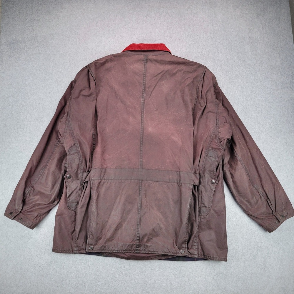 Polo Ralph Lauren Field Jacket Mens L Brown Waxed Oiled Cotton Hunting Lined - Picture 3 of 13
